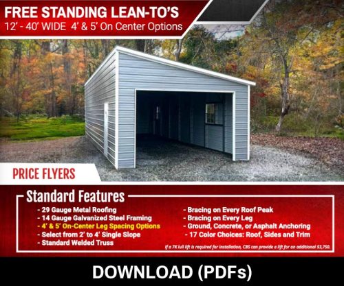 Free Standing Lean-To Flyers